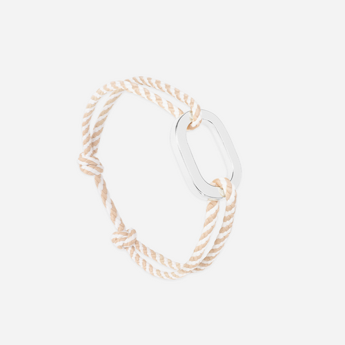 Bracelet Virer - Beige Rayé Blanc