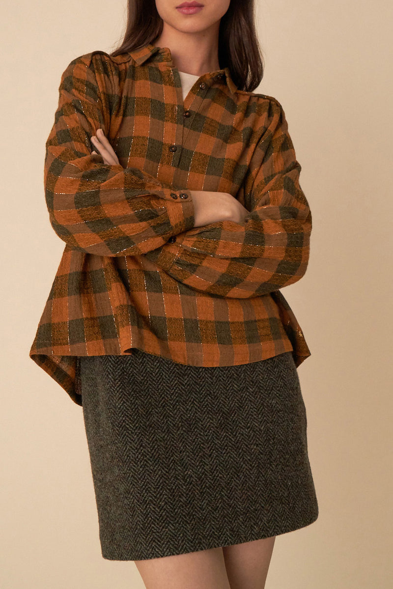 Virgile Blouse - Ginger Check