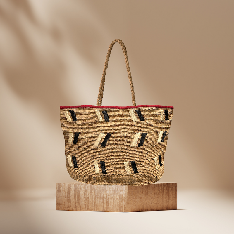 Virginia bag - Brown & Beige & Black & Red