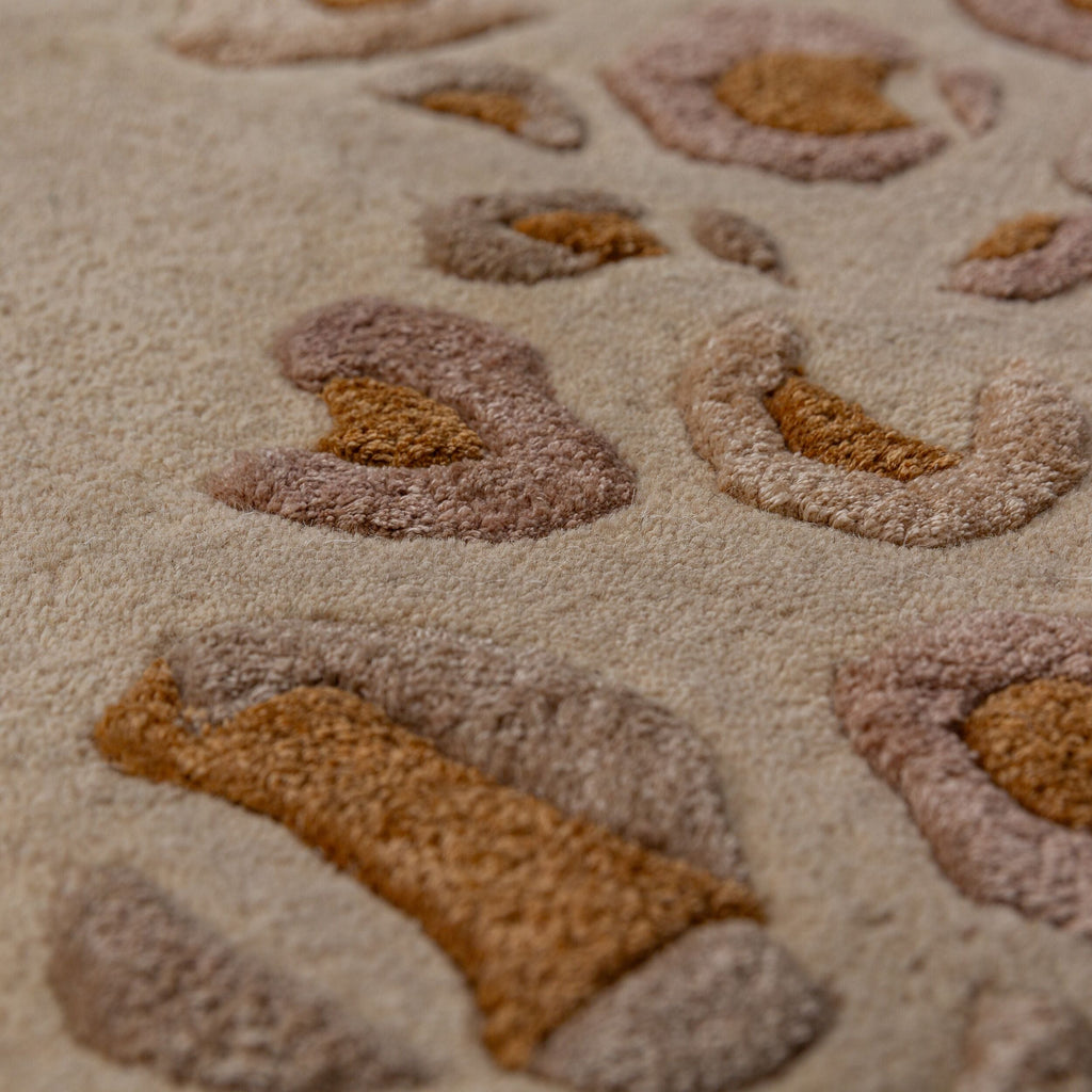 Leopard Frame Wool Rug