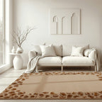 Leopard Frame Wool Rug