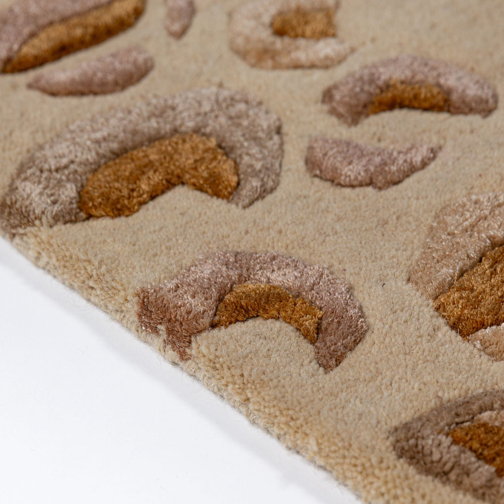 Leopard Frame Wool Rug