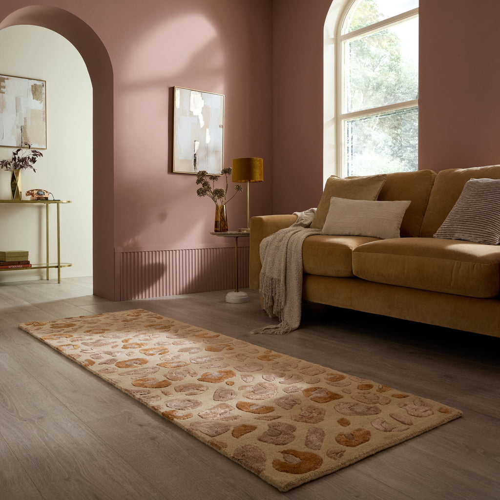 Leopard Wool Runner Rug