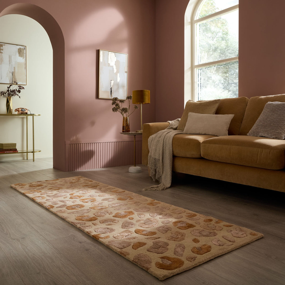 Leopard Wool Runner Rug