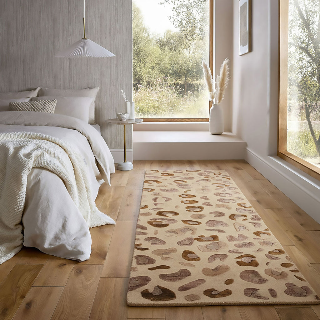 Leopard Wool Runner Rug