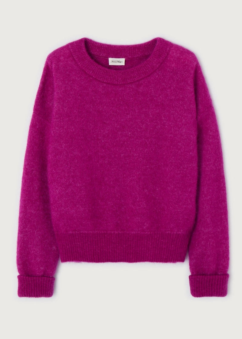 American Vintage - Jersey LS con cuello barco - Uva - Mujer