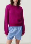 American Vintage - Jersey LS con cuello barco - Uva - Mujer