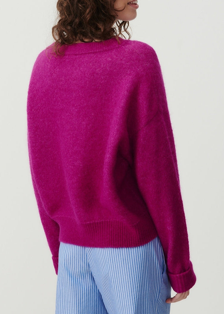American Vintage - Jersey LS con cuello barco - Uva - Mujer