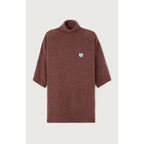 3/4 Sleeve Turtleneck Jumper - Choco Chine Noir - Women