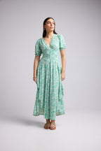 Robe Longue - Vitoria - Vert Blanc