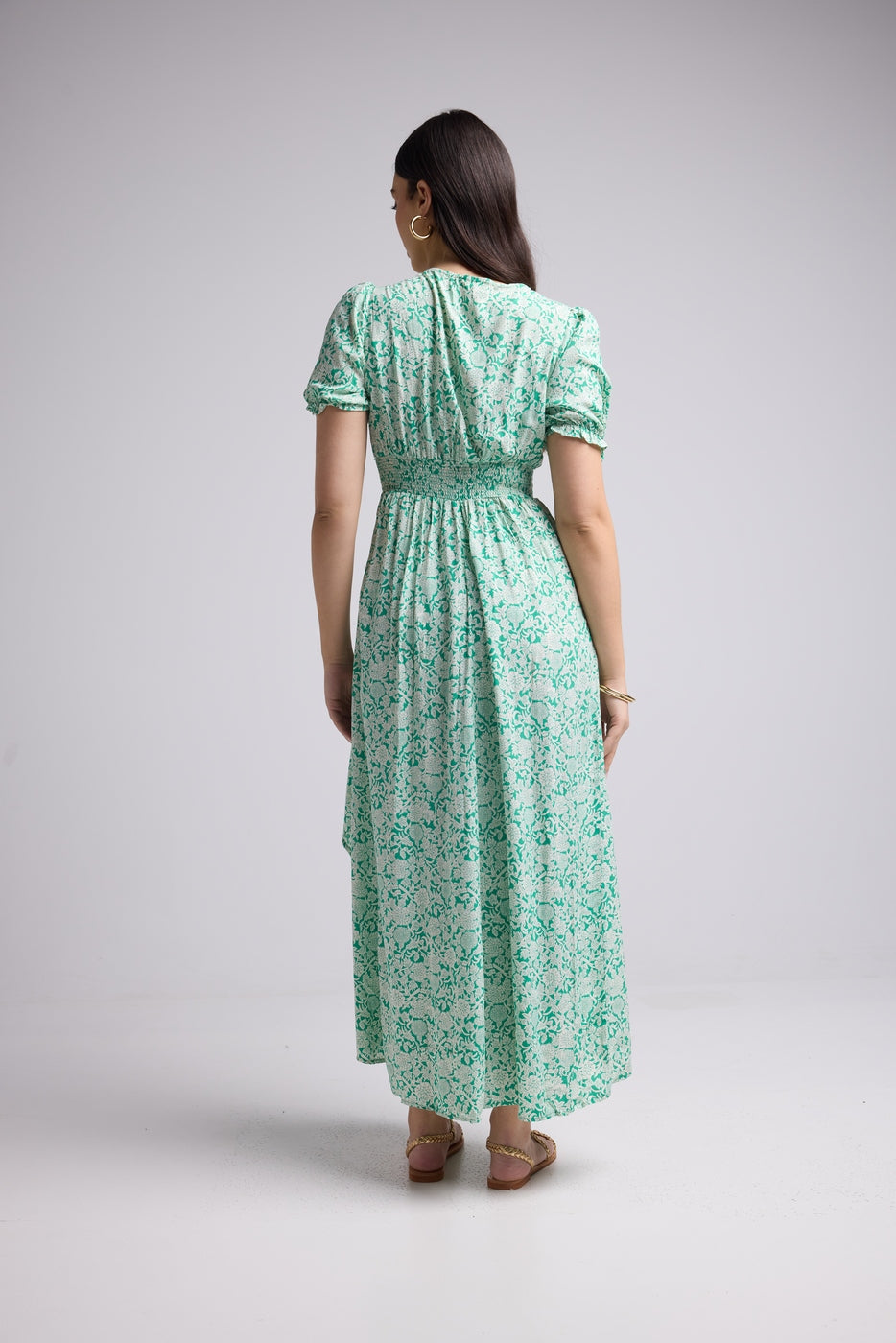 Robe Longue - Vitoria - Vert Blanc