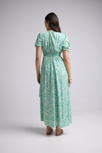 Robe Longue - Vitoria - Vert Blanc