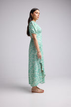 Robe Longue - Vitoria - Vert Blanc