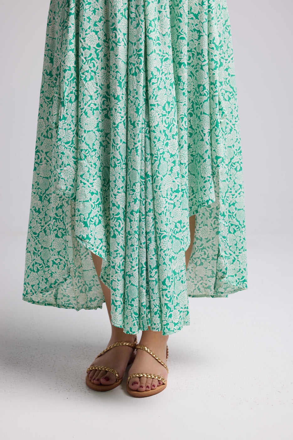 Robe Longue - Vitoria - Vert Blanc