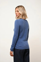 Jersey Cuello Redondo - Vivian - Azul Denim