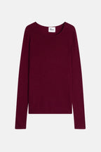 Jersey de cuello redondo - Vivian - Burdeos