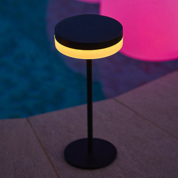 Vivia - Lampe De Table Solaire - Aluminium - Noir