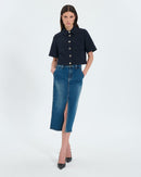 Jupe longue en jean dirty light blue_1