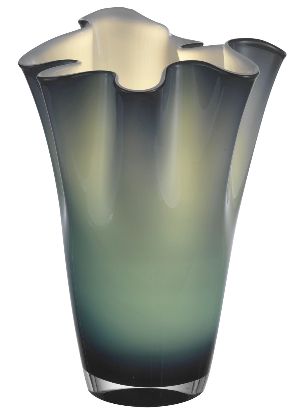 Wave - Vase Lumineux - H40 Cm - Bleu Orion