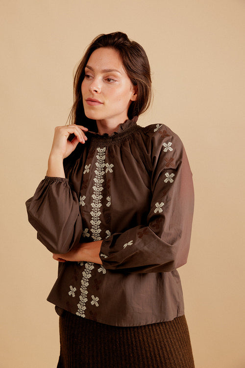 Camisa Amarante - Marrón