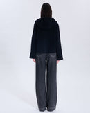 Manteau en laine bicolore nocturne contour cuir_3