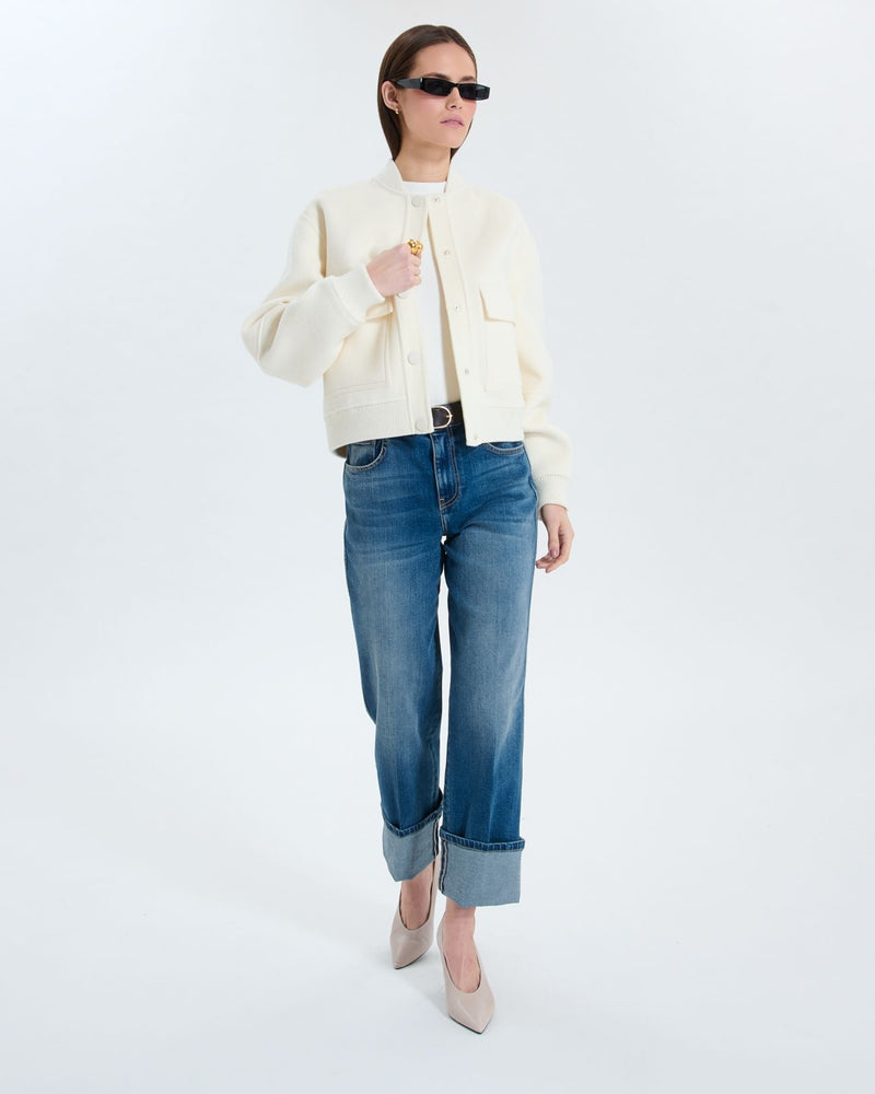 Manteau court double face écru_2