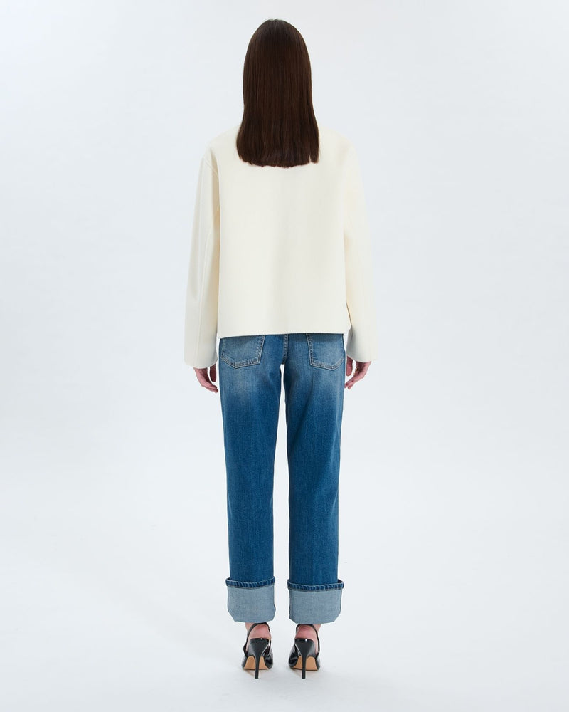 Manteau court double face écru_3