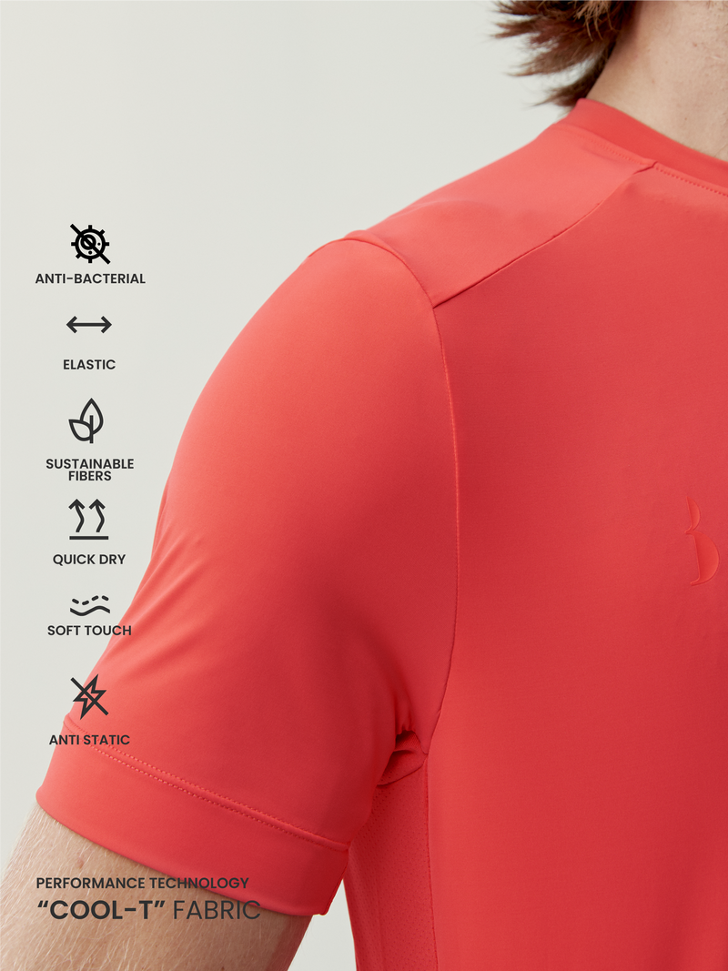 T-Shirt Volta - Corail Brillant - Homme