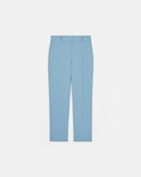 Pantalon ajusté en crêpe bleu_5