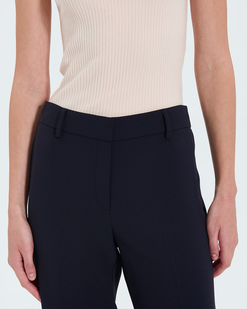 Pantalon ajusté en crêpe nocturne_2