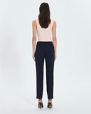 Pantalon ajusté en crêpe nocturne_3