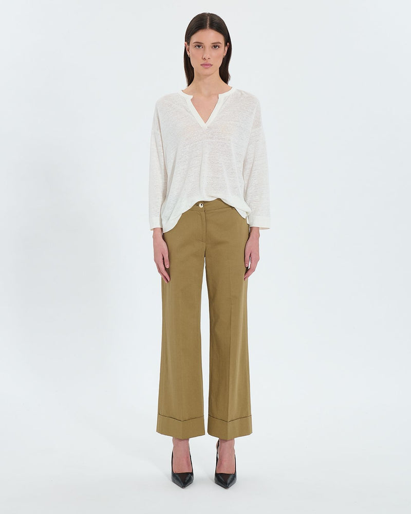 Pantalon fluide kaki_1
