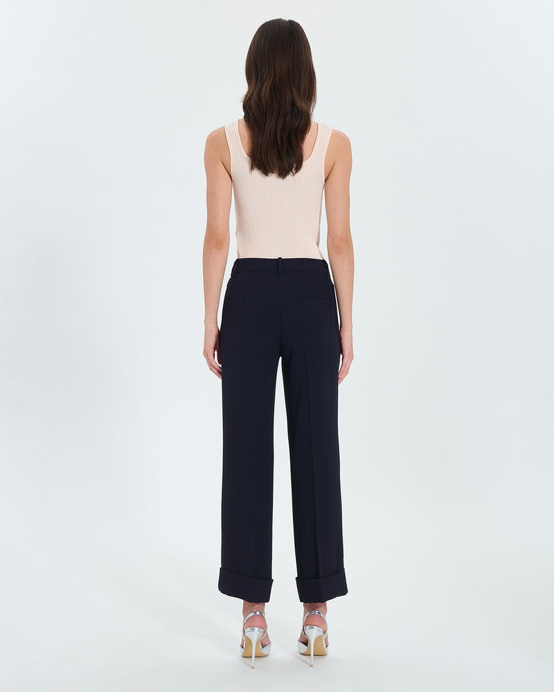 Pantalon fluide en crêpe nocturne_3