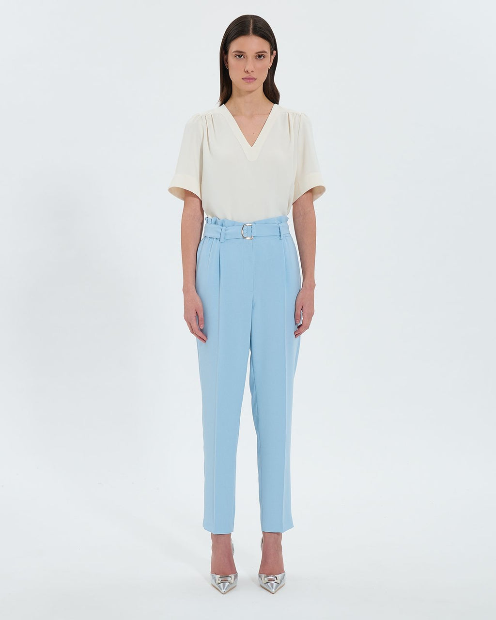 Pantalón pitillo crepe azul_4