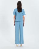 Pantalon fluide bleu hortensia_3