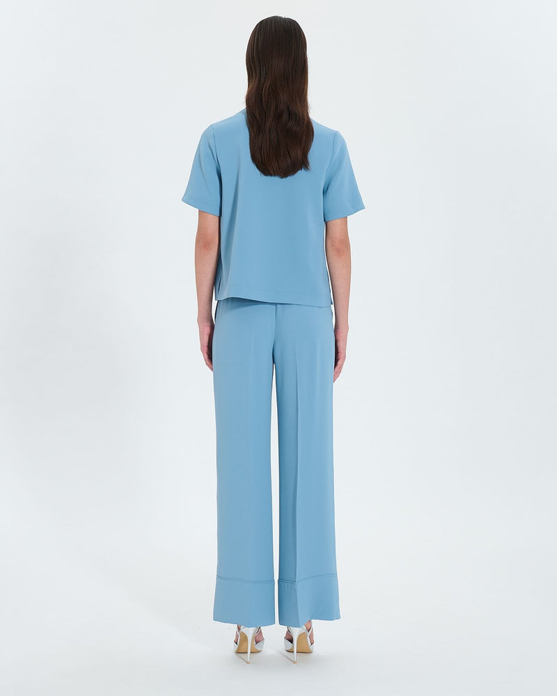 Pantalon fluide bleu hortensia_3