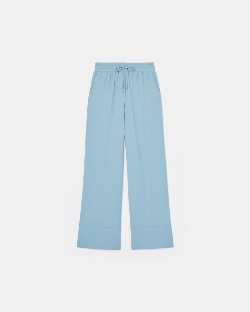 Pantalon fluide bleu hortensia_5