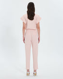 Pantalon ample en crêpe nude_3