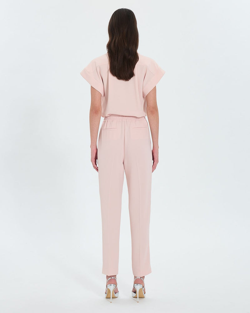 Pantalon ample en crêpe nude_3