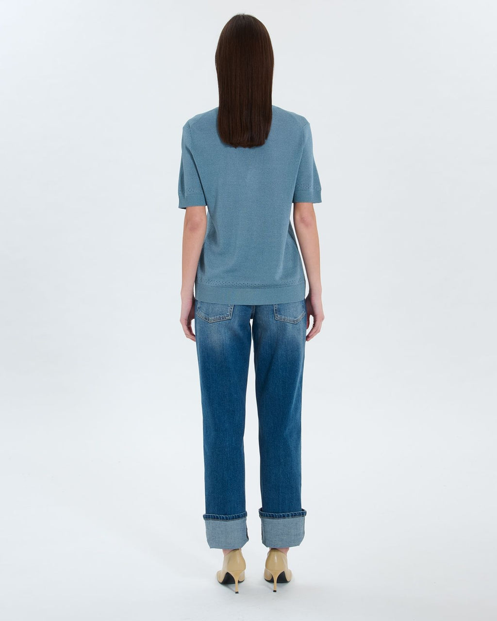 Blue V-neck sweater_3