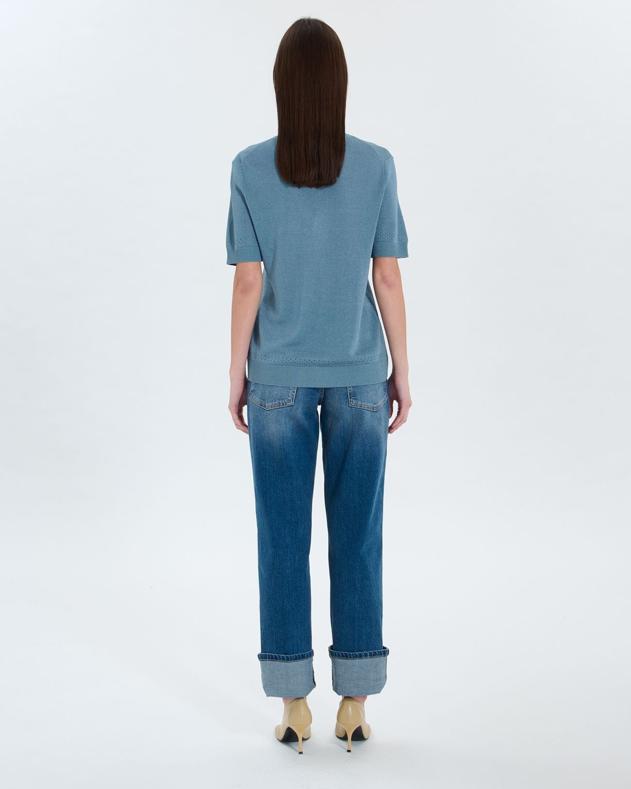 Blue V-neck sweater_3