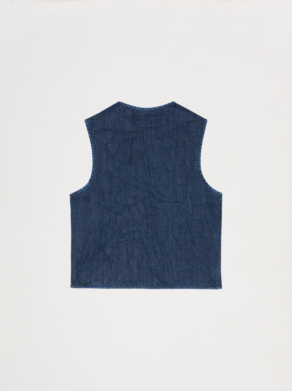 Veste Matelassée Unisexe Trait Fleuri Denim