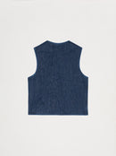 Veste Matelassée Unisexe Trait Fleuri Denim