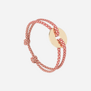 Bracelet Vrille - Damier Cuivre Et Beige