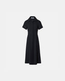 Robe chemise en crêpe noire_1
