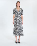 Robe longue évasée à imprimé floral_2