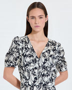 Robe longue évasée à imprimé floral_3