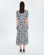Robe longue évasée à imprimé floral_4
