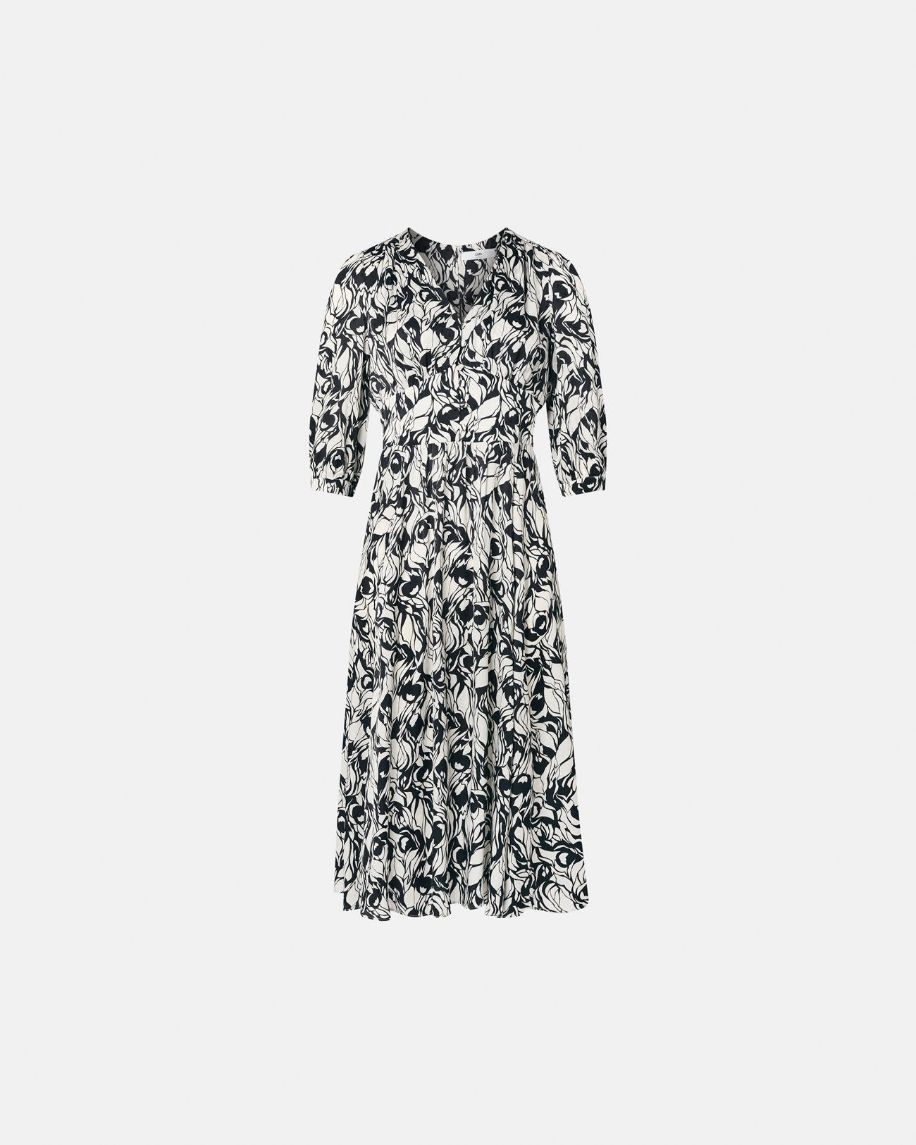 Robe longue évasée à imprimé floral_5
