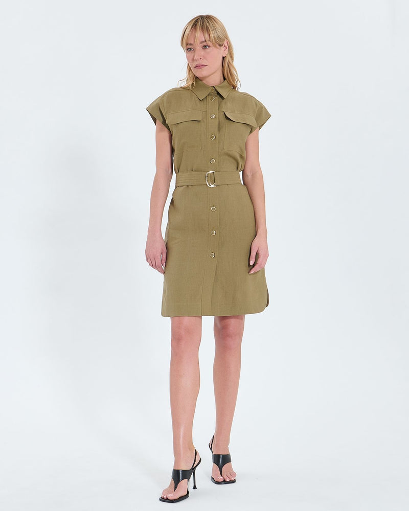 Robe chemise kaki_1